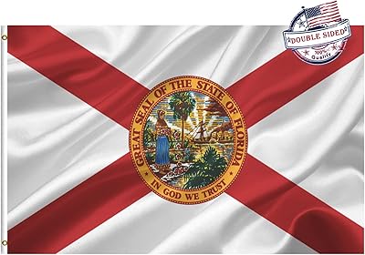 mosprovie 佛罗里达州旗 4x6 双面 - 重型 3 层佛罗里达州旗*耐用 4